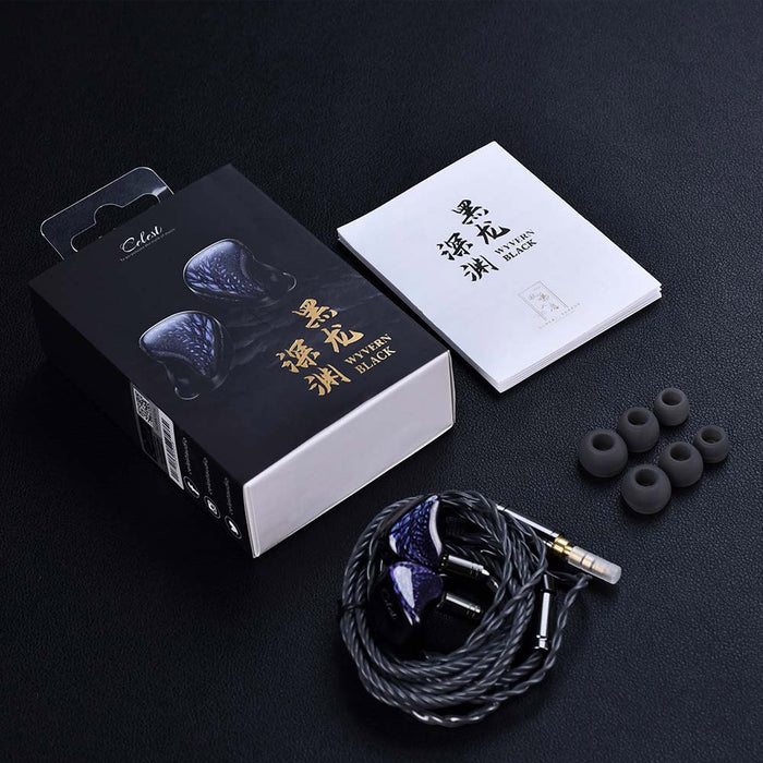 Celest Wyvern Black Audiophile Earbuds HIFI Earphones